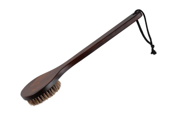 Rento dark bambu bath brush product picture, tumma bambu pesuharja tuotekuva